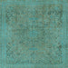 Square Abstract Light Blue Modern Rug, abs2828lblu