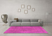 Machine Washable Abstract Pink Modern Rug in a Living Room, wshabs2828pnk