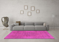 Machine Washable Abstract Pink Modern Rug, wshabs2828pnk