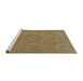 Sideview of Machine Washable Abstract Oak Brown Rug, wshabs2829