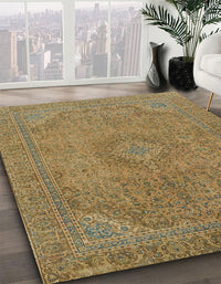 Abstract Oak Brown Modern Rug, abs2829