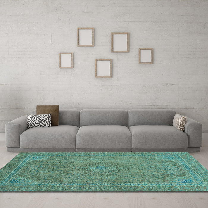 Machine Washable Abstract Light Blue Modern Rug in a Living Room, wshabs2829lblu