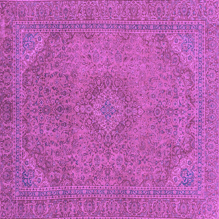 Square Machine Washable Abstract Purple Modern Area Rugs, wshabs2829pur