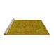 Sideview of Machine Washable Abstract Yellow Modern Rug, wshabs2829yw