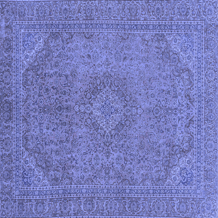 Square Machine Washable Abstract Blue Modern Rug, wshabs2829blu
