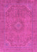 Machine Washable Abstract Pink Modern Rug, wshabs2829pnk