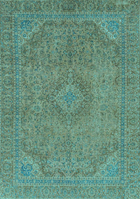 Abstract Light Blue Modern Rug, abs2829lblu