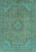 Abstract Light Blue Modern Rug, abs2829lblu