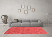 Machine Washable Abstract Red Modern Rug, wshabs2829red