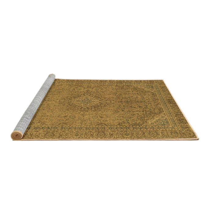 Sideview of Machine Washable Abstract Brown Modern Rug, wshabs2829brn