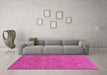 Machine Washable Abstract Pink Modern Rug in a Living Room, wshabs2829pnk