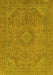 Machine Washable Abstract Yellow Modern Rug, wshabs2829yw