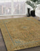 Machine Washable Abstract Oak Brown Rug in a Family Room, wshabs2829