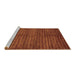 Sideview of Machine Washable Oriental Brown Modern Rug, wshabs282brn