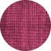 Round Oriental Purple Modern Rug, abs282pur