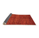 Sideview of Oriental Orange Modern Rug, abs282org