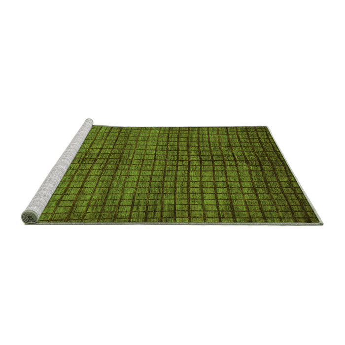 Sideview of Machine Washable Oriental Green Modern Area Rugs, wshabs282grn