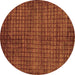 Round Oriental Brown Modern Rug, abs282brn