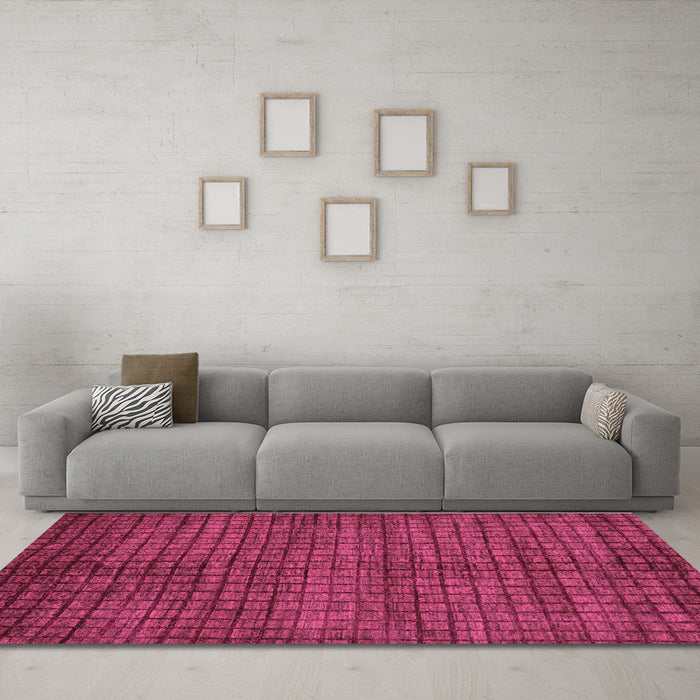 Machine Washable Oriental Purple Modern Area Rugs in a Living Room, wshabs282pur