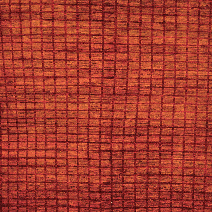 Square Machine Washable Oriental Orange Modern Area Rugs, wshabs282org