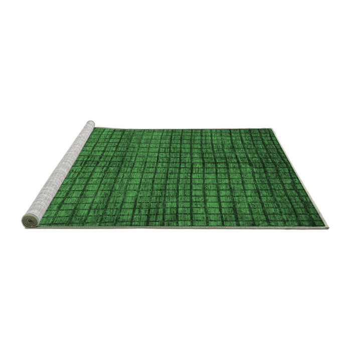 Sideview of Machine Washable Oriental Emerald Green Modern Area Rugs, wshabs282emgrn