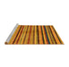 Sideview of Machine Washable Abstract Dark Orange Rug, wshabs283