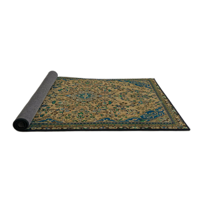 Sideview of Abstract Mocha Brown Modern Rug, abs2830