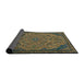 Sideview of Abstract Mocha Brown Modern Rug, abs2830