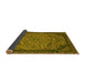 Sideview of Abstract Yellow Modern Rug, abs2830yw