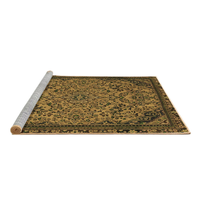 Sideview of Machine Washable Abstract Brown Modern Rug, wshabs2830brn