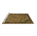 Sideview of Machine Washable Abstract Brown Modern Rug, wshabs2830brn