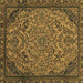 Square Abstract Brown Modern Rug, abs2830brn