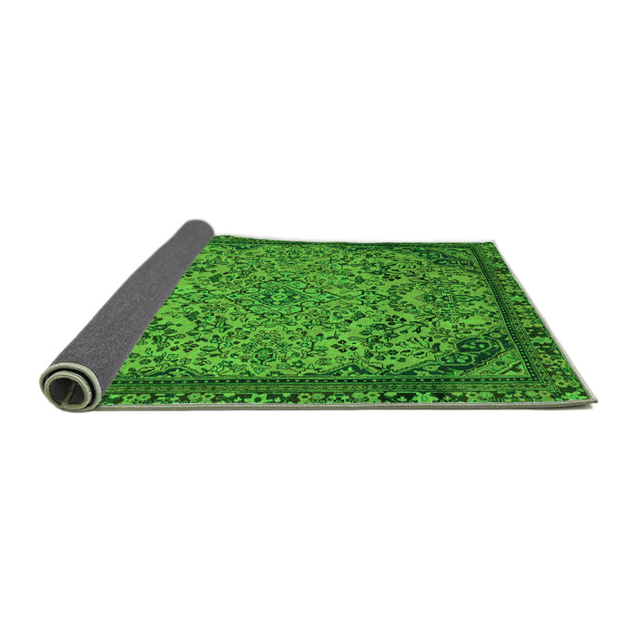 Sideview of Abstract Green Modern Rug, abs2830grn