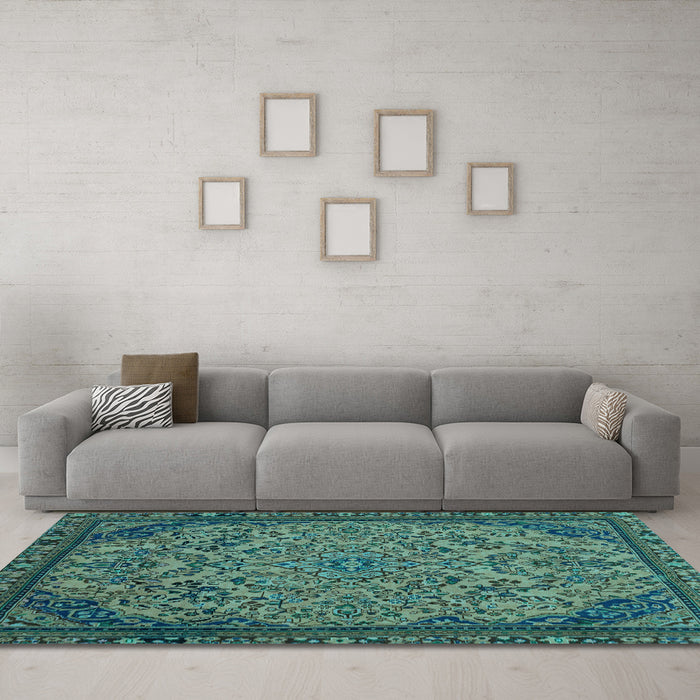 Machine Washable Abstract Light Blue Modern Rug in a Living Room, wshabs2830lblu
