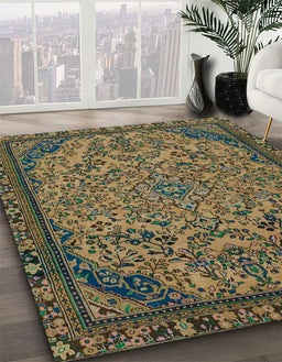 Machine Washable Abstract Mocha Brown Rug in a Family Room, wshabs2830