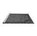 Sideview of Machine Washable Abstract Gray Modern Rug, wshabs2830gry