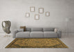 Machine Washable Abstract Brown Modern Rug in a Living Room,, wshabs2830brn