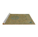 Sideview of Machine Washable Abstract Caramel Brown Rug, wshabs2831