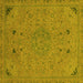 Square Abstract Yellow Modern Rug, abs2831yw