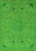 Machine Washable Abstract Green Modern Area Rugs, wshabs2831grn