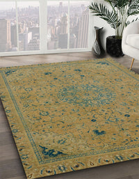 Abstract Caramel Brown Modern Rug, abs2831