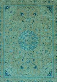 Abstract Light Blue Modern Rug, abs2831lblu