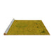 Sideview of Machine Washable Abstract Yellow Modern Rug, wshabs2831yw