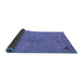 Sideview of Abstract Blue Modern Rug, abs2831blu