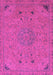 Machine Washable Abstract Pink Modern Rug, wshabs2831pnk