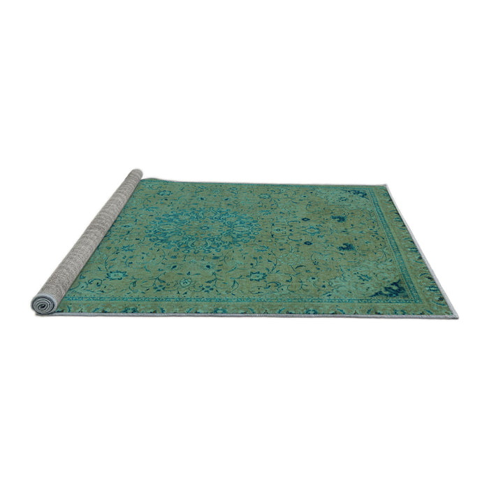 Sideview of Machine Washable Abstract Light Blue Modern Rug, wshabs2831lblu