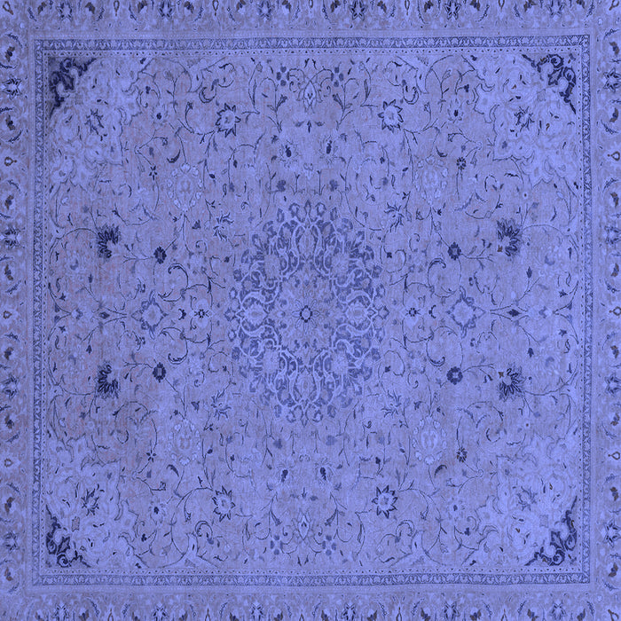 Square Machine Washable Abstract Blue Modern Rug, wshabs2831blu