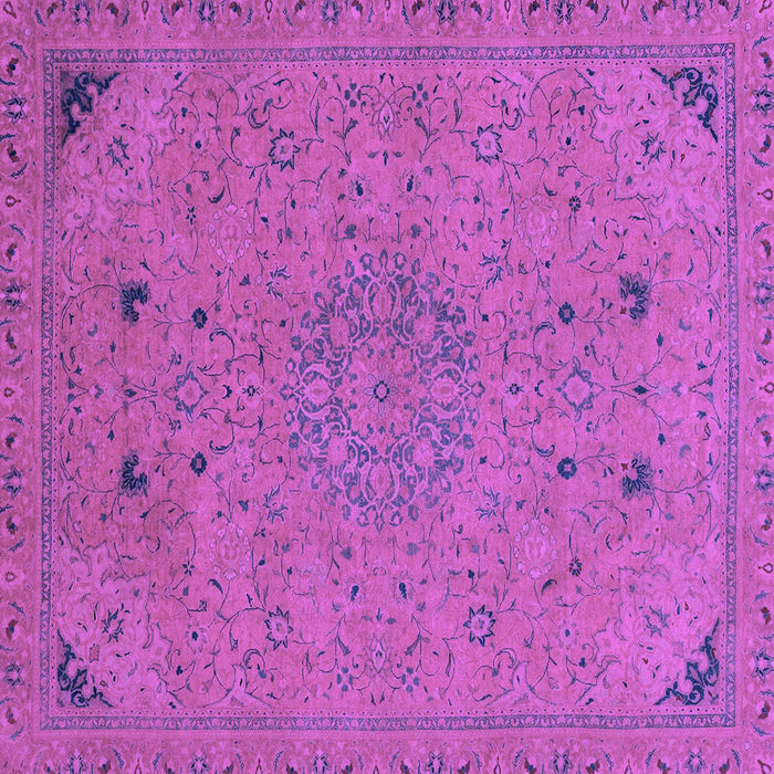 Square Machine Washable Abstract Purple Modern Area Rugs, wshabs2831pur