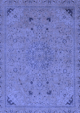 Abstract Blue Modern Rug, abs2831blu