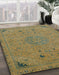 Machine Washable Abstract Caramel Brown Rug in a Family Room, wshabs2831